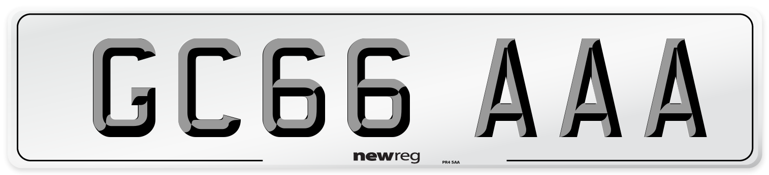 GC66 AAA Number Plate from New Reg